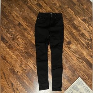 7 for all mankind li the high waist skinny in black